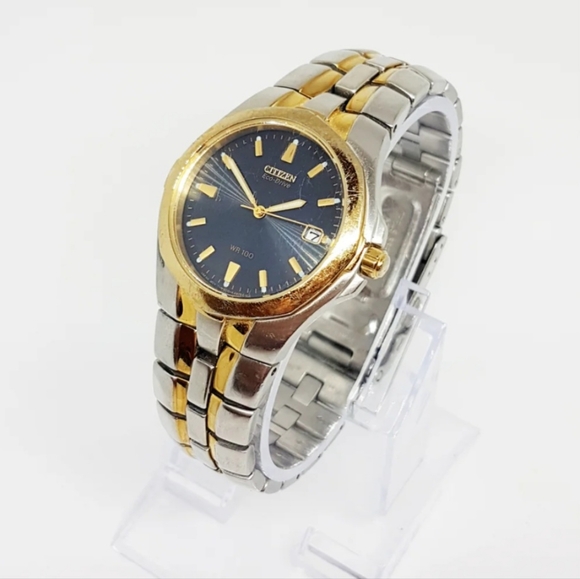 Citizen Eco-Drive E110-K15699 Watch | Blue DialSolar Citizen WatchVintage Rad - Picture 1 of 15